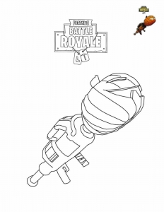 Fortnite Pumpkin Launcher Coloring Page