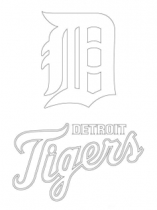 Free Printable MLB Coloring Sheets Detroit Tigers