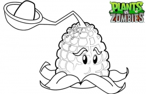 Kernel Pult From Plants Vs Zombies Coloring Page