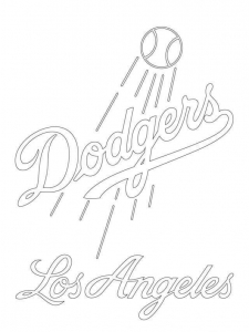 Los Angeles Dodgers MLB Coloring Sheets To Print