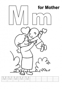 M For Mom Coloring Pages