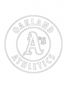 Major League Baseball Logo Coloring Pages Oakland Athletics