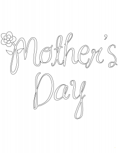 Mothers Day Coloring Pages For Preschoolers