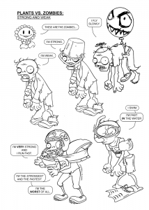 Plants Vs Zombies Coloring Pages Printable