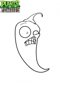 Plants vs Zombies Coloring Page Jalapeno