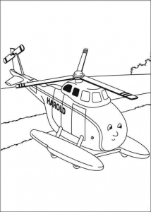 Thomas The Train Coloring Pages Harold
