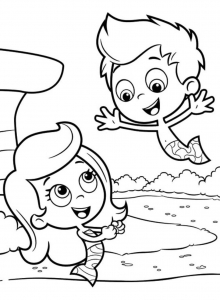 Bubble Guppies Coloring Sheets Molly And Gil