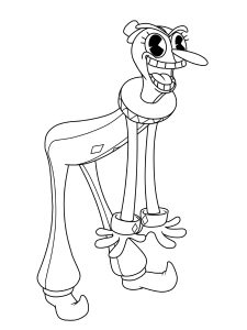 Cuphead Beppi The Clown Coloring Sheet To Print