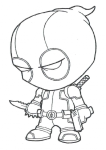 Deadpool Coloring Pages For Toddlers