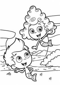 Deema And Gil Bubble Guppies Coloring Page
