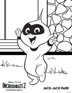 Jack Jack Incredibles 2 Coloring Pages