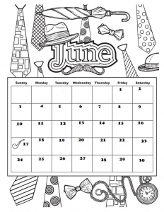 June 2018 Coloring Pages