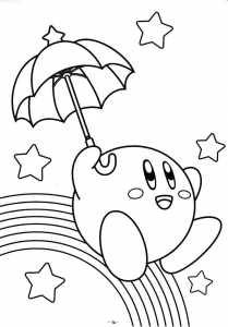 Kirby and the Rainbow Curse Coloring Page