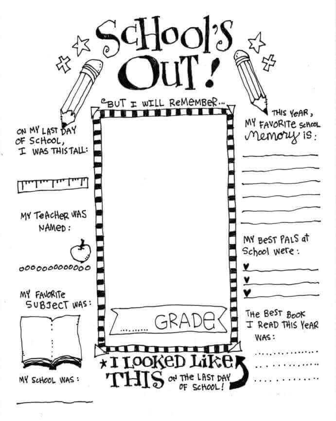 15 Free Printable Last Day Of School Coloring Pages