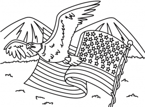 America Flag Day 2018 Coloring Page