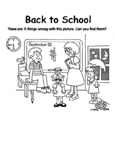 Back To School Coloring Pages For First Grade