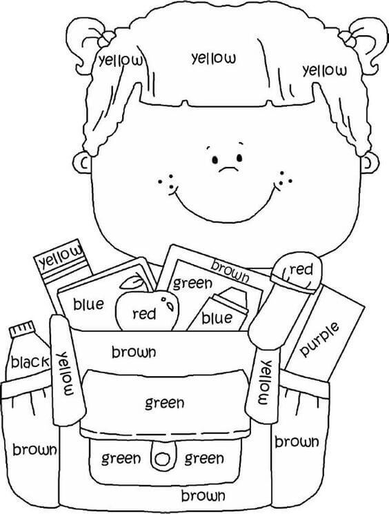 Back To School Coloring Pages For Preschoolers