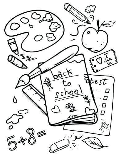 Free Printable Back To School Coloring Pictures