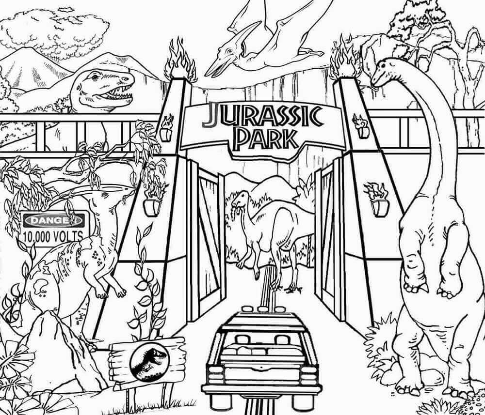 lego jurassic world fallen kingdom coloring pages