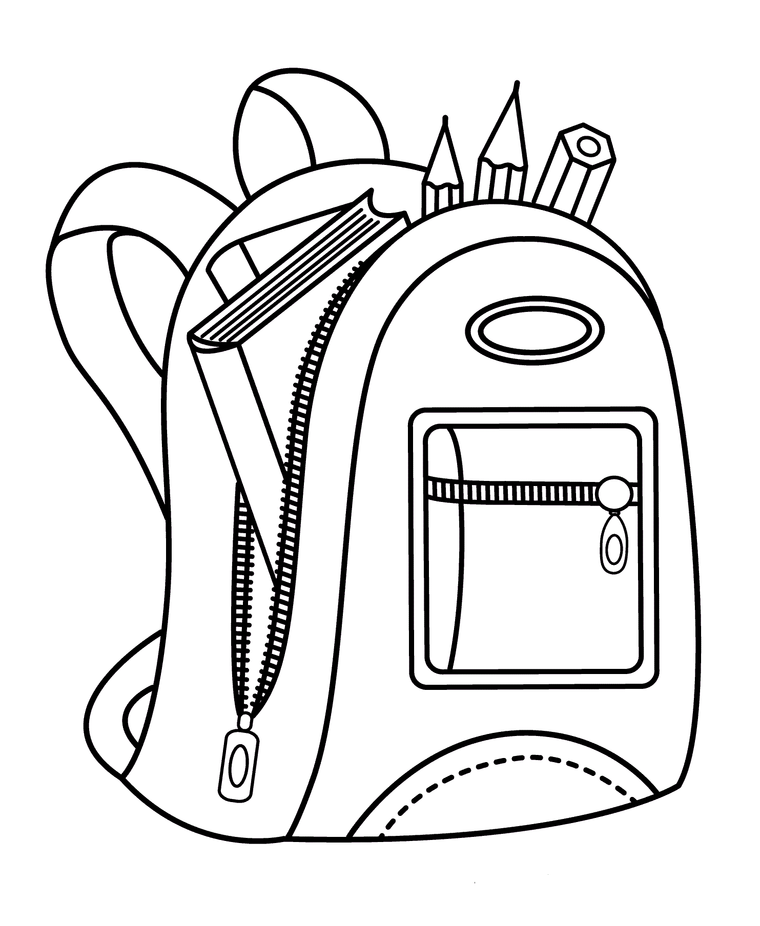 Free Printable School Supplies Coloring Pages