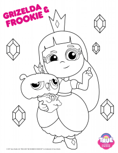 Grizelda and Frookie From True And The Rainbow King Coloring Pages