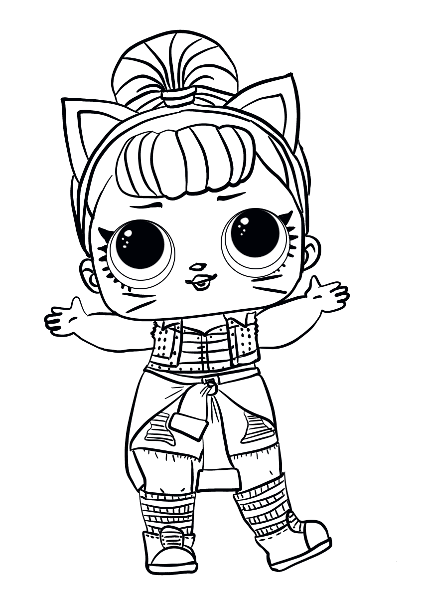 591 Simple Lol Surprise Doll Printable Coloring Pages for Kindergarten