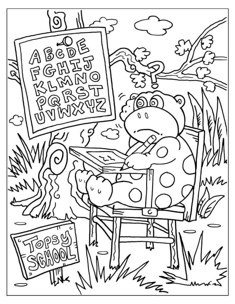 Second Grade Back To School Coloring Pages