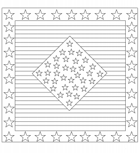 Stars And Stripes Coloring Page