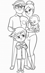 The Boss Baby Templeton Family Coloring Page