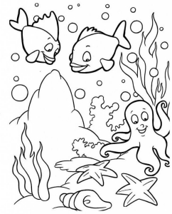 Under The Sea Coloring Pages For Preschoolers
