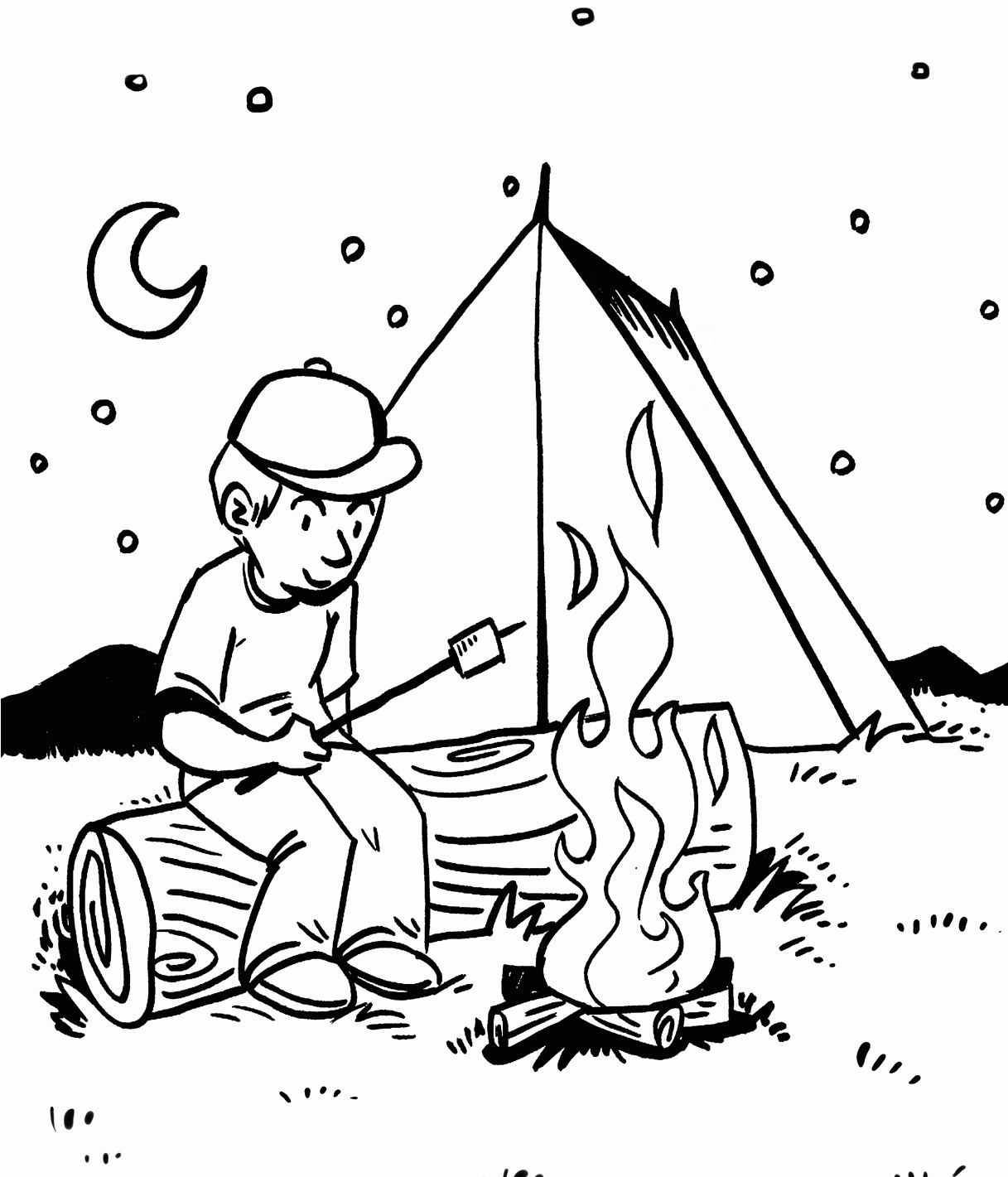 Download Free Printable Camping Coloring Pages