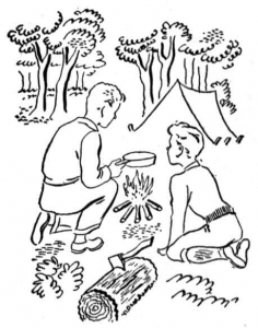 Camping Coloring Images