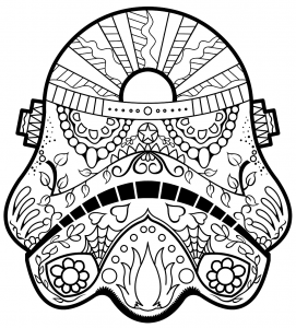 Darth Vader Day Of The Dead Coloring Page