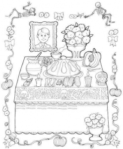 Day Of The Dead Coloring Pages For Kids