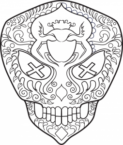 Day Of The Dead Skull Coloring Pages