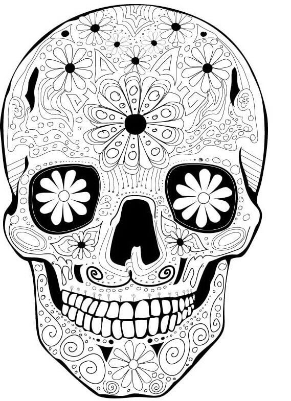 Free Printable Day of the Dead Coloring Pages