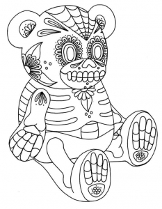 Dia de Muertos Coloring Sheets