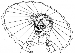 Free Printable Dia de Muertos Coloring Pages