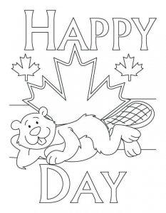 Happy Canada Day Coloring Pages