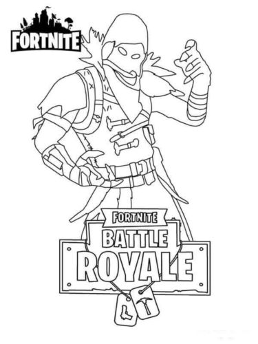 Coloring Pages Fortnite Raven