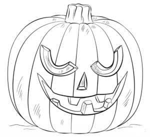 Creepy Jack O Lantern Coloring Sheet