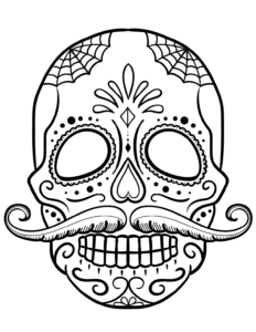 Free Printable Sugar Skull Coloring Pages