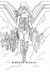 Free Printable Wonder Woman Movie Coloring Pages