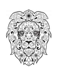 Free Prntable Sugar Skull Colouring Pages