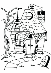 Haunted House Coloring Printables
