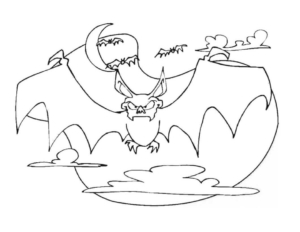 Scary Bat Coloring Pages