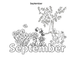 September Coloring Pages