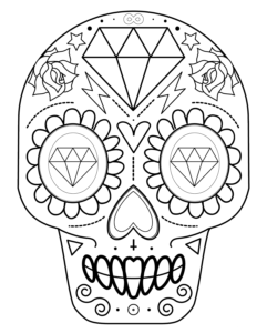Sugar Skull Coloring Pages PDF Free Download