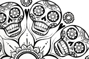 Sugar Skull Coloring Pages Printable