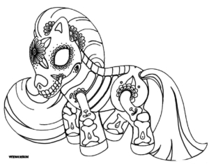 Sugar Skull Coloring Picture
